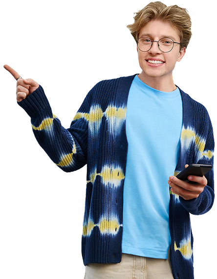 Person pointing